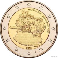 2 евро 2013 Мальта Собственное правительство 1921 года UNC из ролла