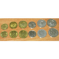 Узбекистан 1994 компл 6 монет UNC 1,3,5,10,20,50 тийин