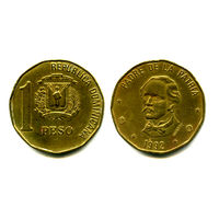 Доминиканская республика 1 песо 1992 состояние
