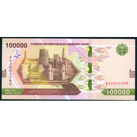 Узбекистан 2021 100000 сум UNC