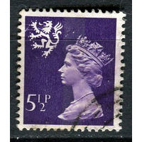 Шотландия (Великобритания) - 1971/1974 - Королева Елизавета II 5 1/2Р - [Mi.18] - 1 марка. Гашеная.  (Лот 84EV)-T25P1