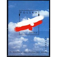 Польша 1993 Mi 124 блок ** орел независимость
