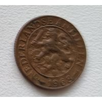 Нидерландские Антильские острова 1 цент, 1968 Метки "Рыба" и "Звезда"   4-10-32