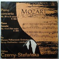 LP Mozart - Halina Czerny-Stefanska, The Warsaw Philharmonic Orchestra, Jerzy Katlewicz – Piano Concerto No. 20 In D Minor K 466 / Piano Sonata No. 4 In E Flat Major K 282