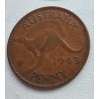 Австралия 1 пенни, 1943 Точка после "PENNY"  2-16-15