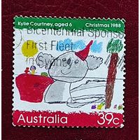 Австралия, 1м, Рождество-88, гаш