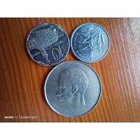 Бельгия 10 франков 1973, Куба 10 центов 2002, Китай 1 2013  -100