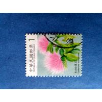 Марки Китай (Тайвань). Calliandra emarginata (пуховка).  2009 год
