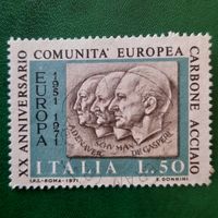 Италия 1971. 20 годовщина Comunita Europea Carbone Acciaio