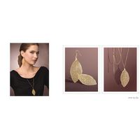 Самый нежный и восхитительный набор аксессуаров, состоящий из ожерелья и серёг Золотой лист Delicate Leaves Necklace от фирмы Орифлэйм!
