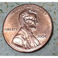 США 1 цент, 2004 Lincoln Cent Без отметки монетного двора (15-9-2)