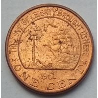 Либерия 1 цент 1961 г.