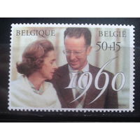Бельгия 1990 30 лет со дня свадьбы короля Балдуина и королевы Фабиолы** Михель-8,0 евро