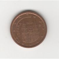 2 евроцента Испания 2001 Лот 8212