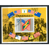 Гренада - 1975 - 200-летие независимости США. Флаги - [Mi. bl. 43] - 1 блок. Гашеный.  (Лот 40AZ)