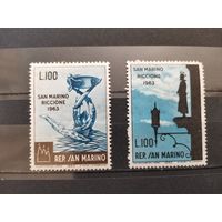 Сан-Марино 1963г. Выставка марок 1963 года Сан-Марино - Риччоне ** полная серия