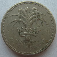 Великобритания 1 фунт 1990 г.