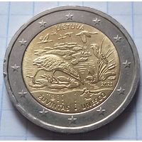 Литва 2 евро, 2021 Биосферный резерват Жувинта        ( К-1-3 )