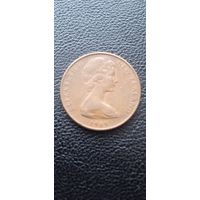 Новая Зеландия 2 цента 1969 г.
