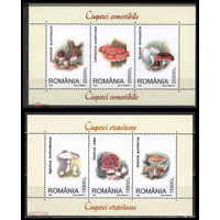 Румыния 2003, Грибы, ФЛОРА  2 ЛИСТА MNH