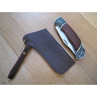 Чехол футляр для перочинного раскладного ножа (темно вишневый цвет)