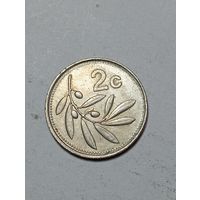 Мальта 2 цента 1991 года .