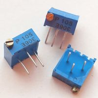 1 МОм ((Цена за 10 шт)) 105 потенциометр. подстроечный резистор 3296P. 3296 переменный 1Мом