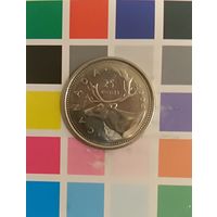 Канада 25 центов 2004