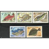 Промысловые рыбы СССР 1983 год (5414-5418) серия из 5 марок