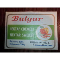 Этикетка от сока.Болгария.1980 год