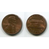 США. 1 цент (1985, буква D, XF)
