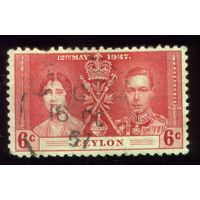 1 марка 1937 год Цейлон 227