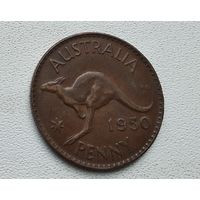 Австралия 1 пенни, 1950 Точка после "PENNY" 2-17-16
