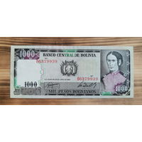 Боливия, 1000 песо, 1982г., UNC