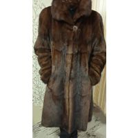 ШУБА НОРКОВАЯ. ЦВЕТ "СОБОЛЬ". КЛАССИКА МЕХОВОГО ШАРМА! ДЛИНА - 110 СМ. ОГ - 126 СМ!