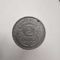 Франция 2 франка 1947 год лот 20