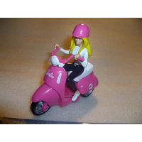 Барби на мотоцикле. Мотороллер-шкатулка для мелких предметов"Barbie".MATTEL.