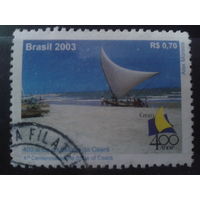 Бразилия 2003 400 лет штату, парусная лодка