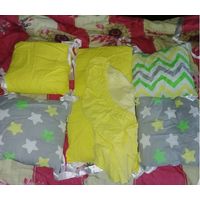 Подушки-бортики в детскую кроватку и 2 простыни на резинке