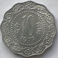 Индия 10 пайс 1973 г. Бомбей