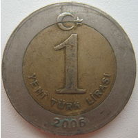 Турция 1 лира 2006 г.