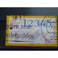 Германия 1993 новый почтовый код Михель-0,7 евро гаш.