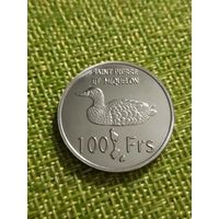 Сен-Пьер и Микелон 100 франков 2013 г ( фауна )