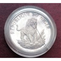 Серебро 0,900!Нигер 10 франков, 1968 Лев