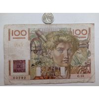 Werty71 Франция 100 франков 1945 Банкнота