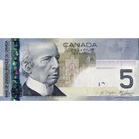 Канада 5 долларов образца 2010 года UNC p101Ad