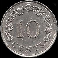 Мальта 10 центов 1972 г. КМ#11 (18-1)