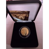 Зубр, 50 рублей, золото 999, вставки с бриллиантами 2012г торг