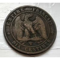 Франция 10 сантимов, 1856 W - Лилль 2-4-21