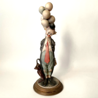 Статуэтка Нежный Клоун с 8 шарами. Giuseppe Armani (Дж. Армани). Винтаж. Италия
